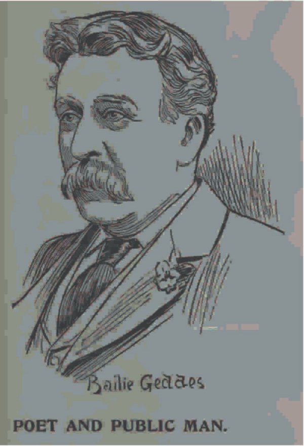 Ink drawing of Bailie James Young Geddes