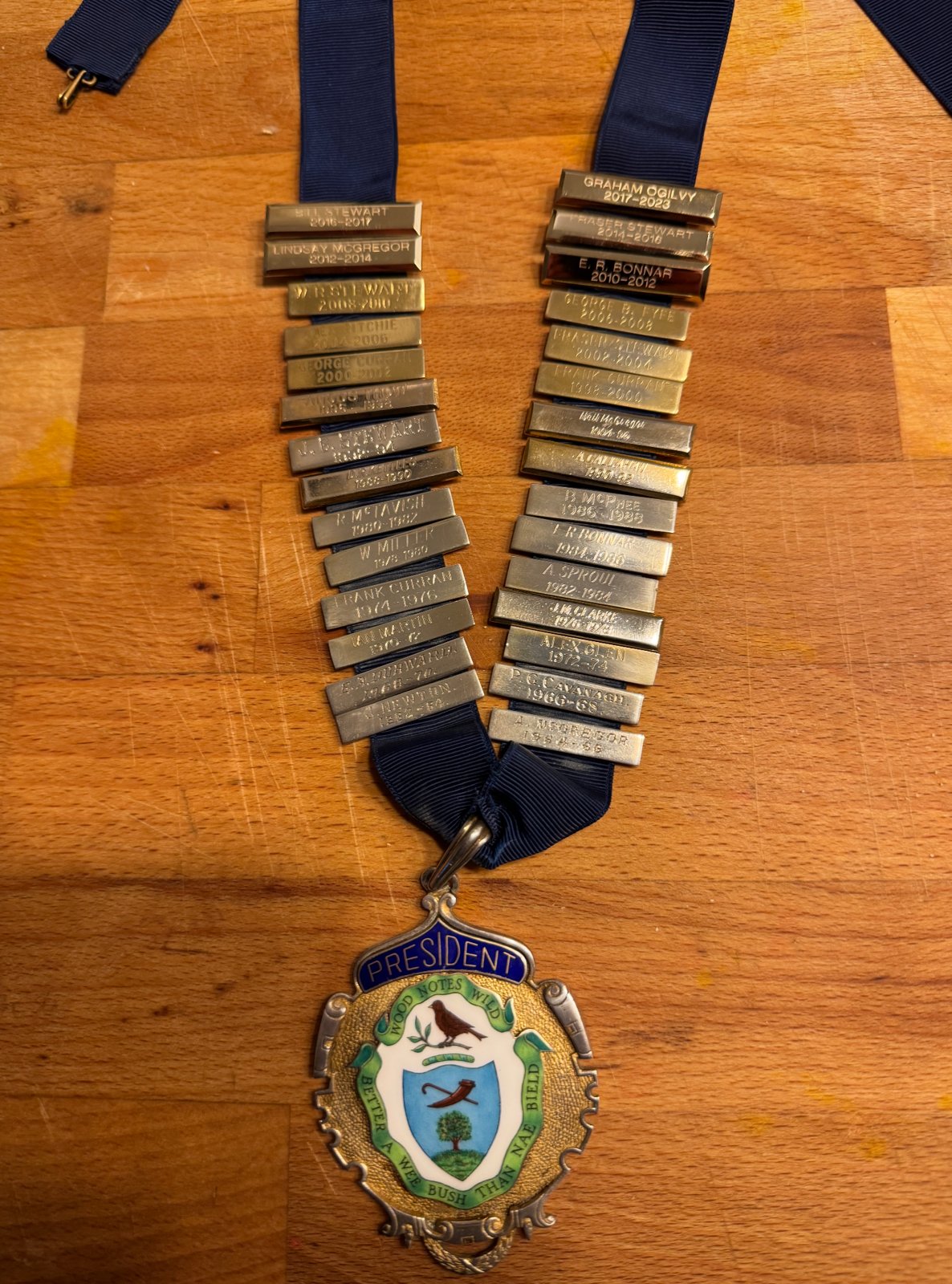 The President's badge and chain of office